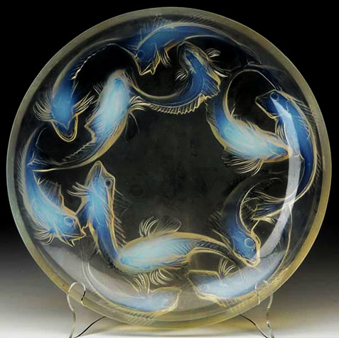 Martigues charger by Rene Lalique