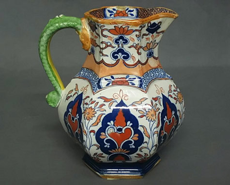 Masons Old Fenton octagonal jug with floral patterns
