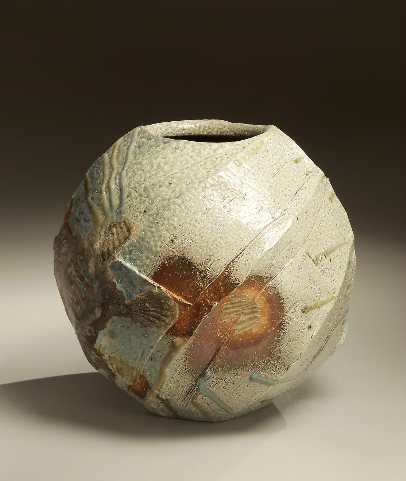Spherical Tanba Vessel by Nishihata Tadashi