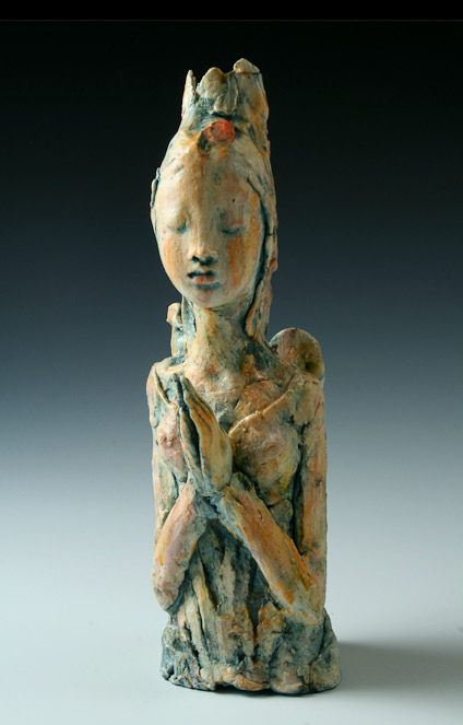 Pat Swyler ceramic bust of uan Yin