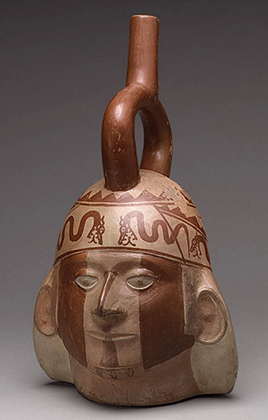Portrait-Head-Bottle-375px-588px Moche Ceramic Portrait Head Bottle