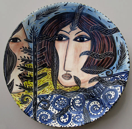 Charmaine Haines hand painted charger