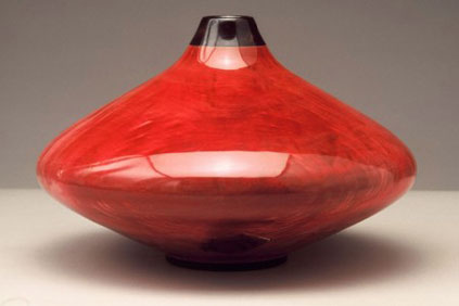 Dale Cook red ceramic vessel