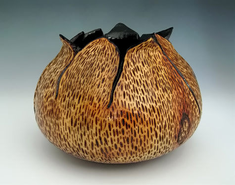 Dale Cook wood carved vessel