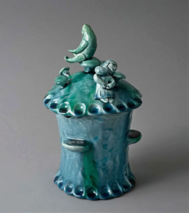 Eleni A. Holloway green ceramic sculpture