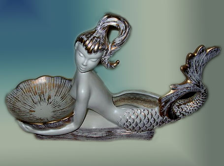 ceramic mermaid dish - Royal Haeger