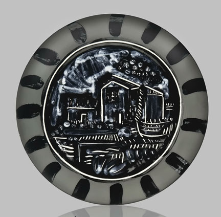 Picasso ceramic late in black and white
