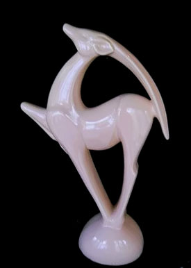 Art Deco Ceramic Antelope Gazelle Statue by Haeger