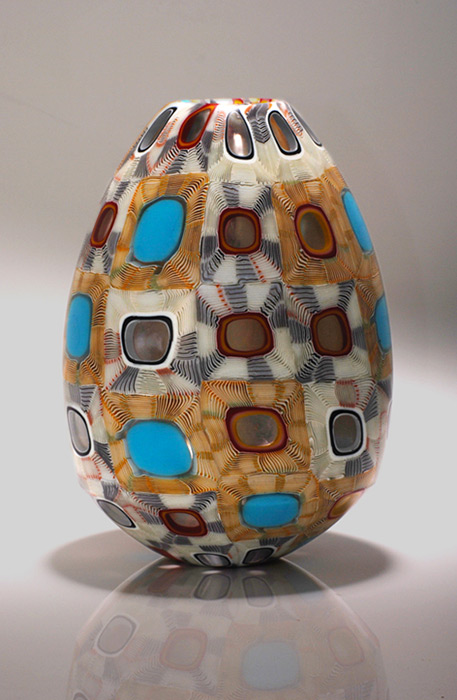 Giles Bettison glass ovoid vessel