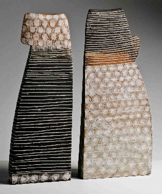 Two contemporary ceramic vases by Petra Bittl