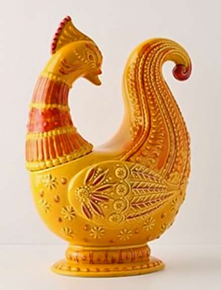 phoenix-cookie-jar in yellow and red