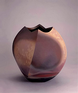 Yamoto folded ceramic vessel