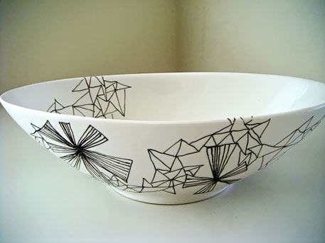Sew Zinski abstract contemporary ceramic bowl