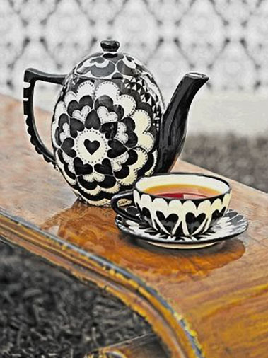 Nkhensani Nkosi - " Tea Time Moments " teapot with cup and saucer