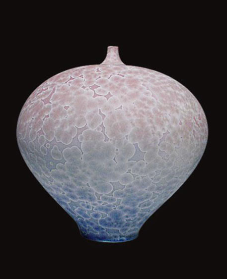 Crystalline glaze heart shape vessel - Hein Severijns