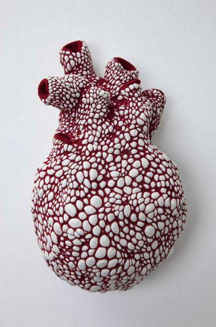 Juz-Kitson ceramic heart sculpture