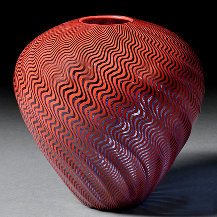 Lino Tagliapietra red glass Vase c1979-80