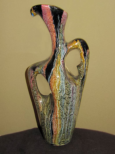 Twin handled mid century modern vase/jug