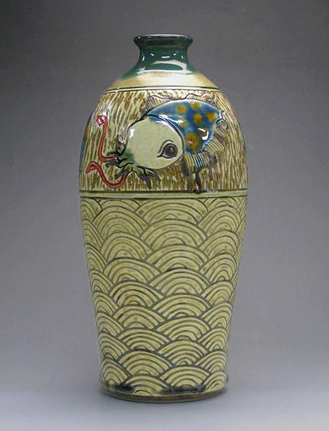 Samsung Miyagi Ceramic bottle with fish motif