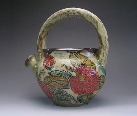 Hibiscus design teapot - Samsung Miyagi