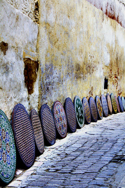Ceramic table tops for sale - Fez, Morocco