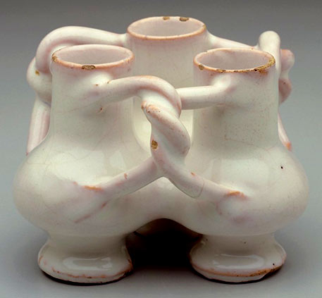 Fuddling-Cup - three conjoined ceramic cups