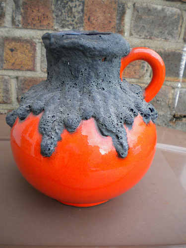 Volcanic Fat Lava red jug by Roth