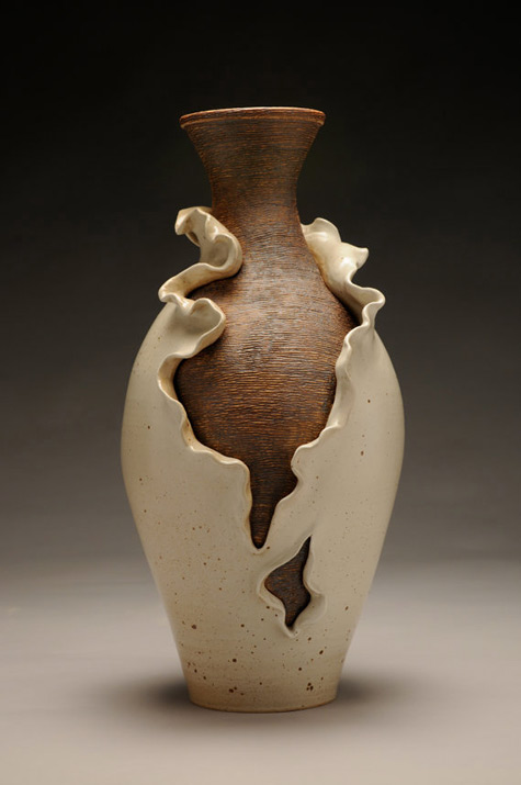 Unfurling Vase glazed ceramic pottery by WitchCraftsCorner on Etsy