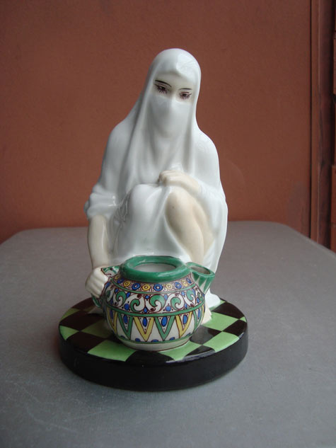 French Aladin porcelain figurine