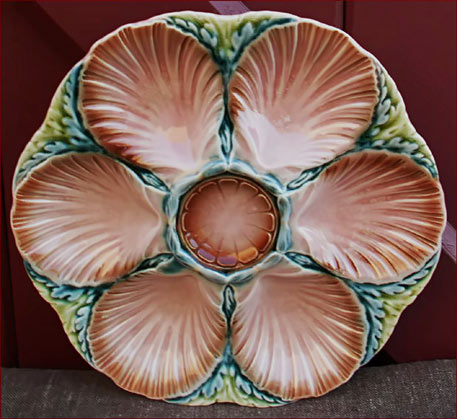  Majolica oyster plate, France