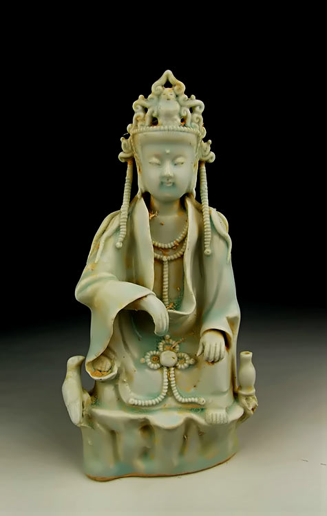 Jingdezhen Kiln Qingbai Glazs porcelain Kuanyin