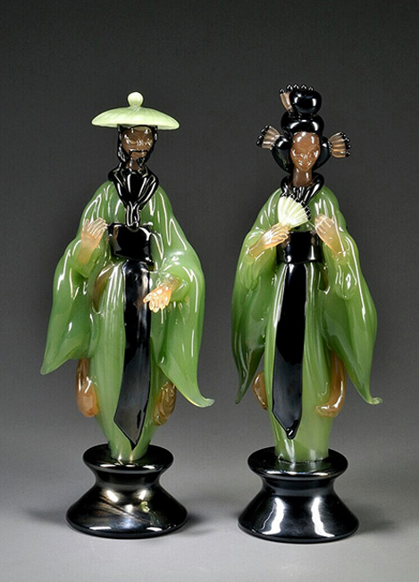 Pair of Oriental Figures