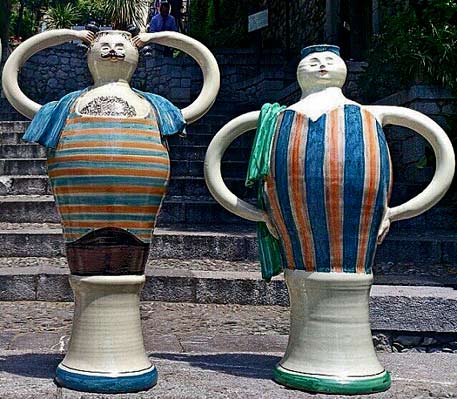 Quirky-Italian-Ceramic-Swimmers--pottery-figurine---ItalianBespokeArt---etsy