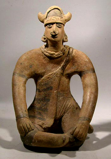 Colima seated shaman - 200BC---200AD