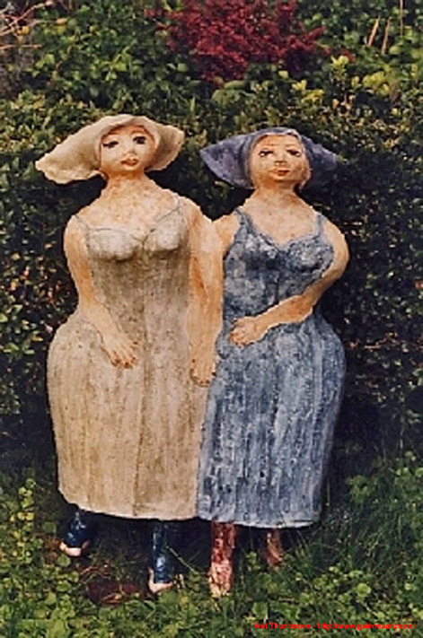 Two Girlfriends--Ivet Thunnissen Netherlands sculptor