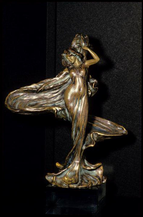 Bronze art nouveau figure sculpture