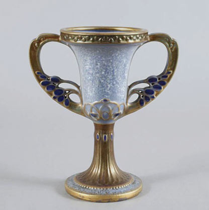 Chalice by Paul Dachsel with large twin handles
