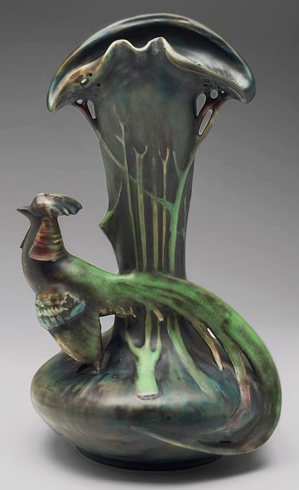 Oriental Pheasant vase - Amphora 1900