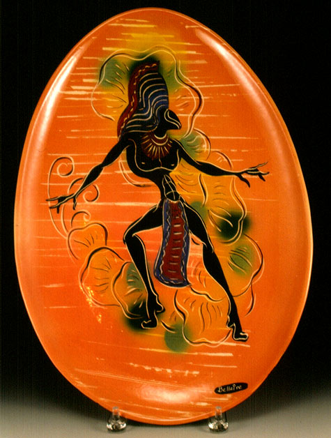 Marc Bellaire - plate with show girl decoration
