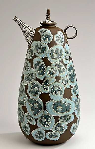 Blue Sculptural Teapot Boyan Moskov