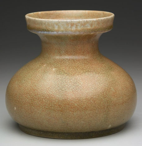 CRackled Ceedon Chinese Vase-618-799