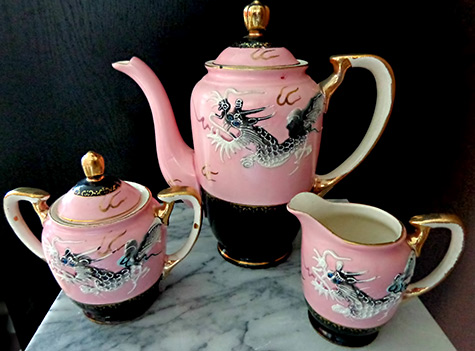 Vintage Dragonware Moriage Tea Set