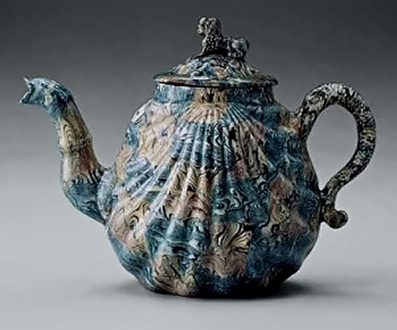 Agateware teapot