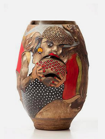 Cubist Africasso showstopper vase