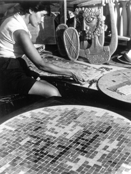 Evelyn Ackerman building mosaic
