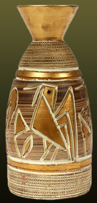 Raymor carved Bitossi style vase