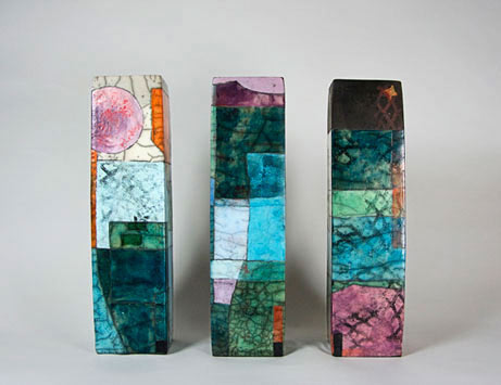 Sweet-Glass- Three ceramic vessels by Ute Grossman