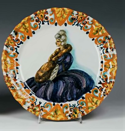 Majolica earthenware plate