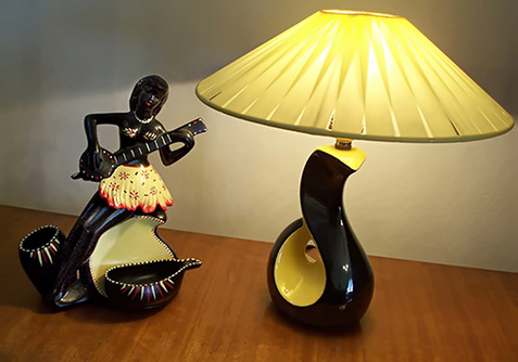 Black Yellow Barsony Lamp