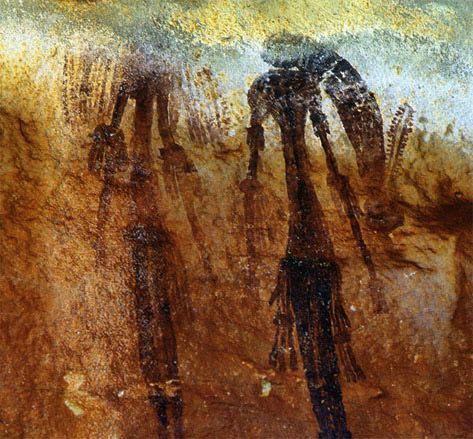 Out-in-the-Back-Country Ancient Australian rock painting